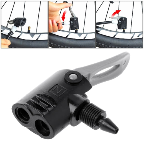 Bicycle Pump Nozzle Hose Adapter Double Head Pumping Parts Accessories
