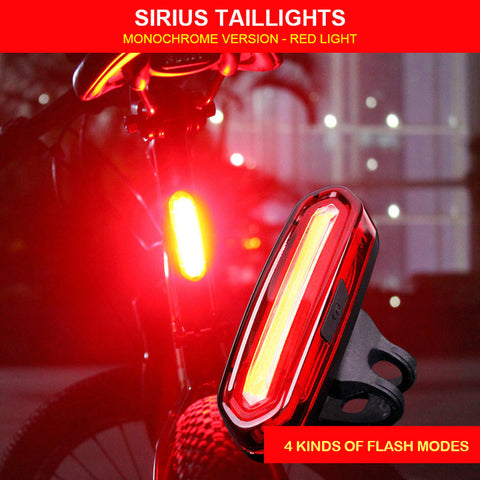 Bicycle Rear Light Cycling LED Taillight USB Rechargeable Waterproof