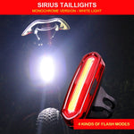 Bicycle Rear Light Cycling LED Taillight USB Rechargeable Waterproof