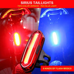 Bicycle Rear Light Cycling LED Taillight USB Rechargeable Waterproof