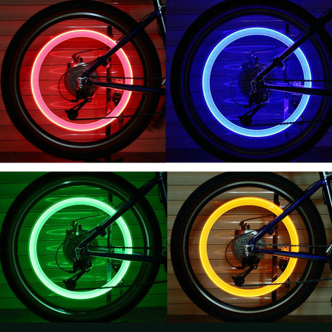 Bicycle Tire Valve Lights Cycling Wheel LED Lantern