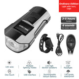 Waterproof Bicycle Light USB Charging w/ Horn Speed Meter