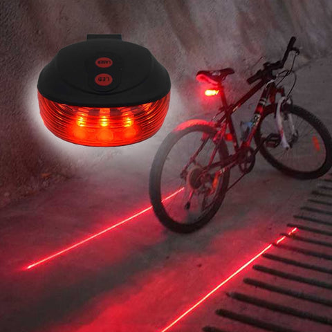 WasaFire Bicycle LED Taillight Safety Warning Light 5 LED+2 Laser Night Mountain Bike Rear Light Tail Light Lamp Bycicle Light