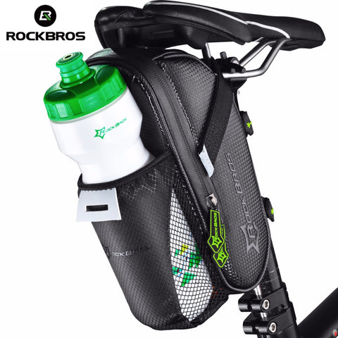 Bicycle Saddle Bag With Water Bottle Pocket Waterproof