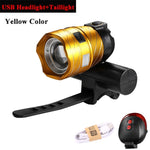 15000LM T6 USB Rear Light Adjustable Bicycle Light
