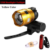 15000LM T6 USB Rear Light Adjustable Bicycle Light