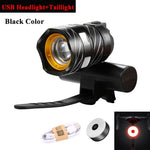 15000LM T6 USB Rear Light Adjustable Bicycle Light