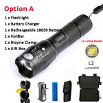 Bicycle Light 10000 Lumens Front Light Bike Light Torch Waterproof ZOOM Flashlight