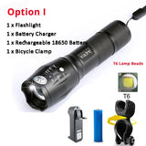 Bicycle Light 10000 Lumens Front Light Bike Light Torch Waterproof ZOOM Flashlight