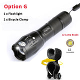 Bicycle Light 10000 Lumens Front Light Bike Light Torch Waterproof ZOOM Flashlight